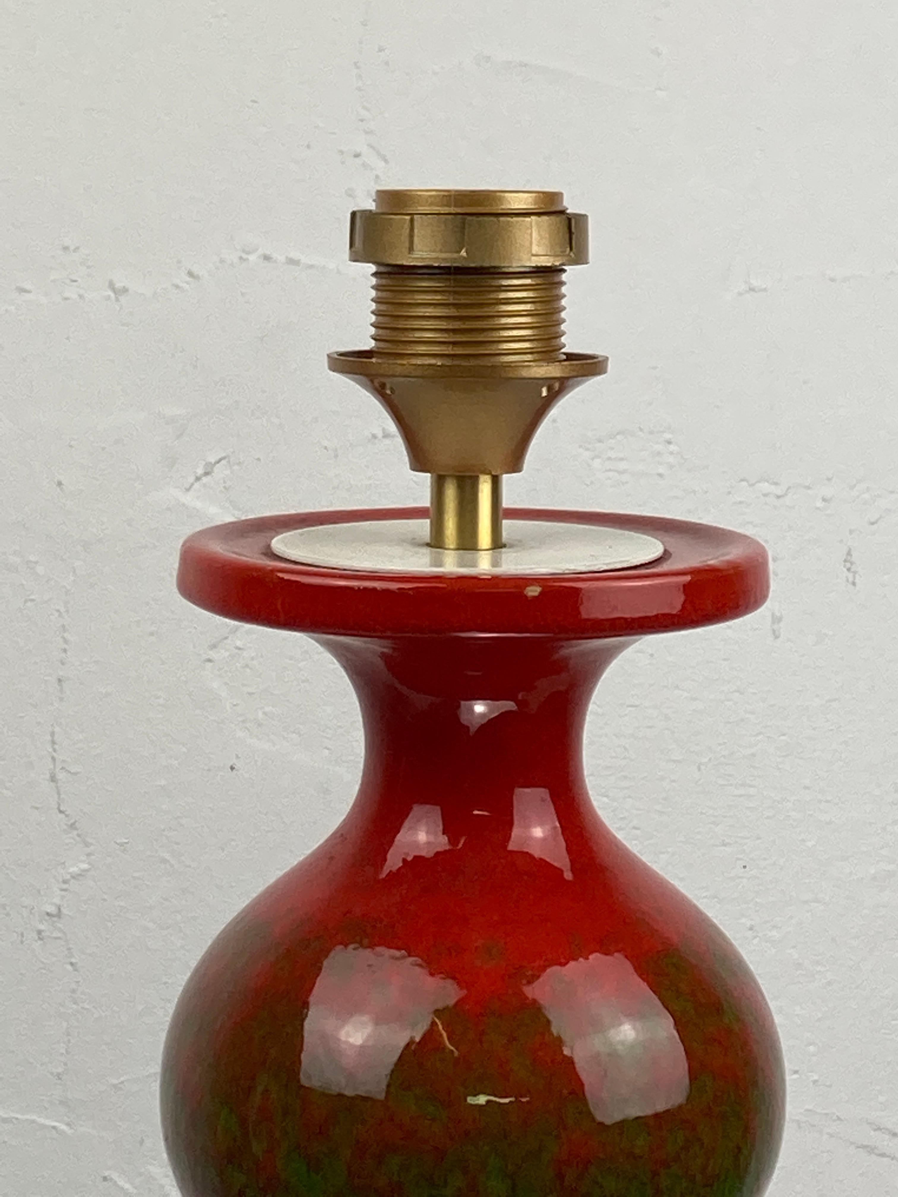 Milieu du XXe siècle Lampadaire ou lampe de table ondulé en céramique Kaiser Leuchten, années 1960 en vente