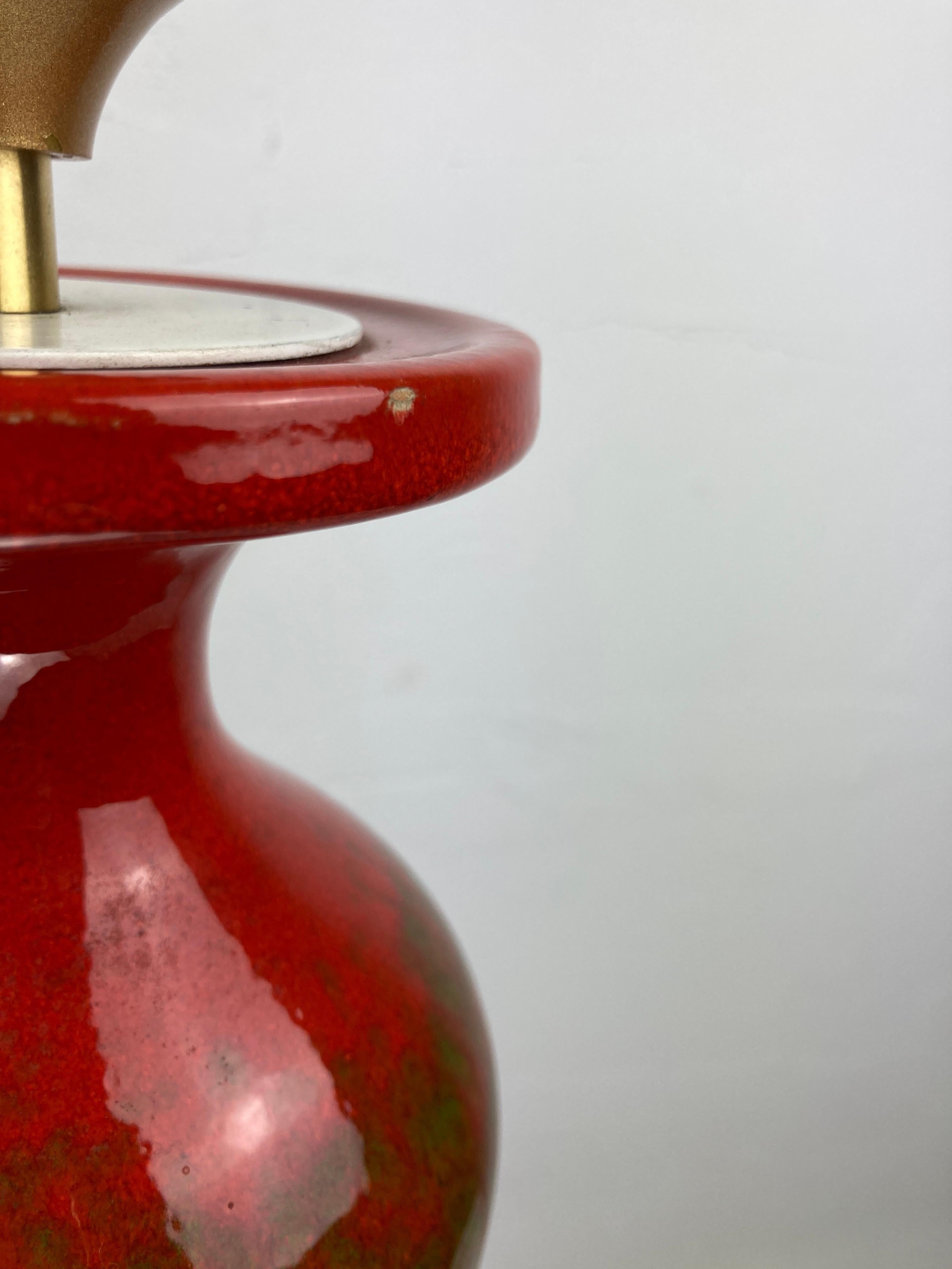 Lampadaire ou lampe de table ondulé en céramique Kaiser Leuchten, années 1960 en vente 2