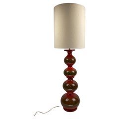 Vintage Ceramic bubbly wavy floor or table lamp by Kaiser Leuchten, 1960s