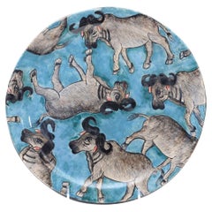 Ceramic Buffalo Plate, Hand  made in South Africa