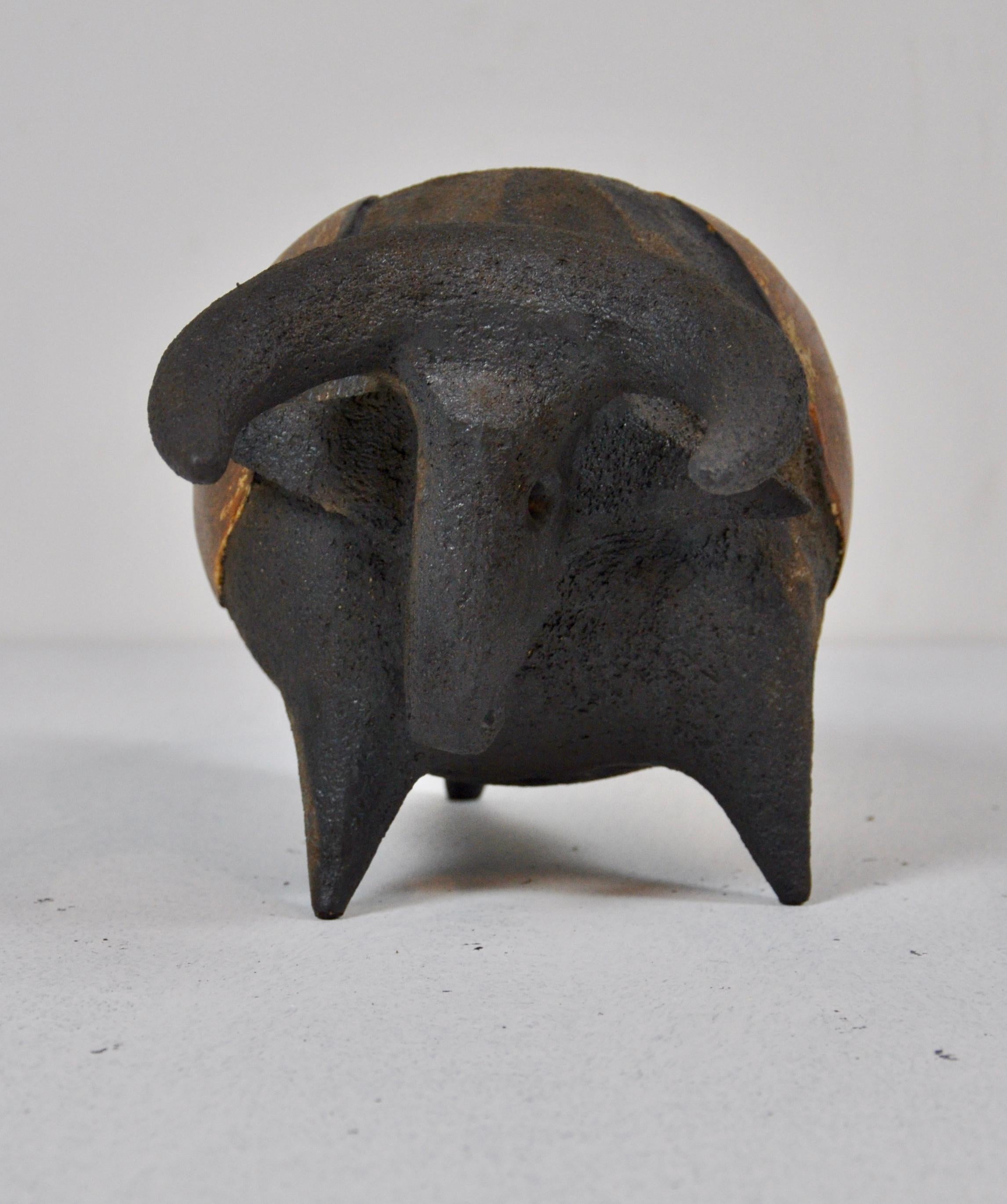 Contemporary Ceramic Bull by Dominique Pouchain, 2000s