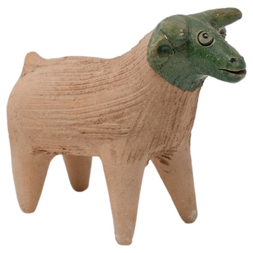 Ceramic Bull Candle Holder In The style of Picasso For Sale