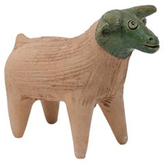 Ceramic Bull Candle Holder In The style of Picasso