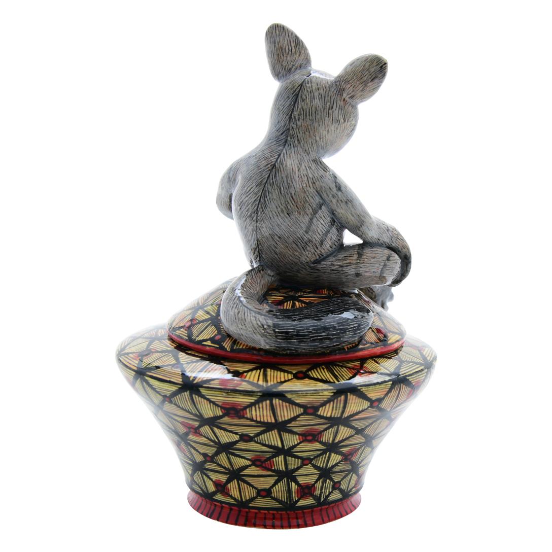 Modern Ceramic Bush Baby Jewelry Box  , hand made in South Africa