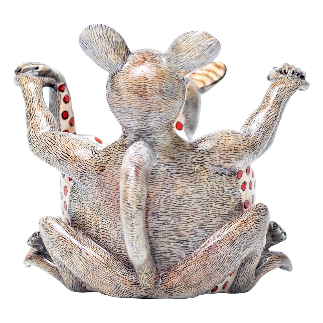 Hand-Painted Ceramic Bushbaby   Peanut Bowl , hand made in South Africa