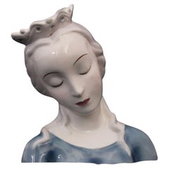 Busto de cerámica de Virgen de Goldscheider, años 40