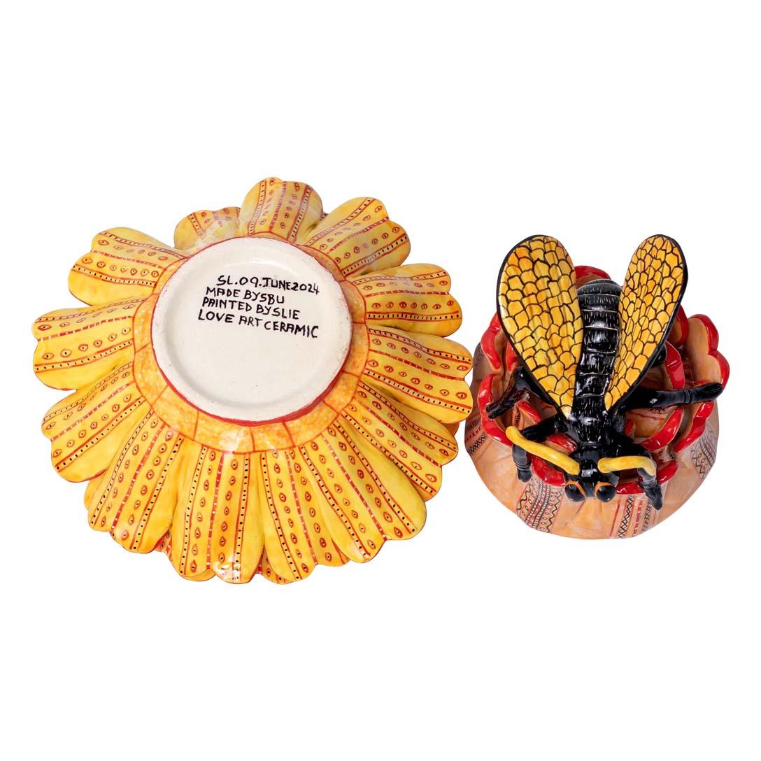 Modern Ceramic  Butterfly Jewelry Box  , hand made in South Africa For Sale