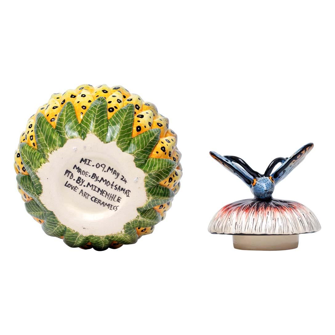Modern Ceramic Butterfly Jewelry Box  , hand made in South Africa For Sale