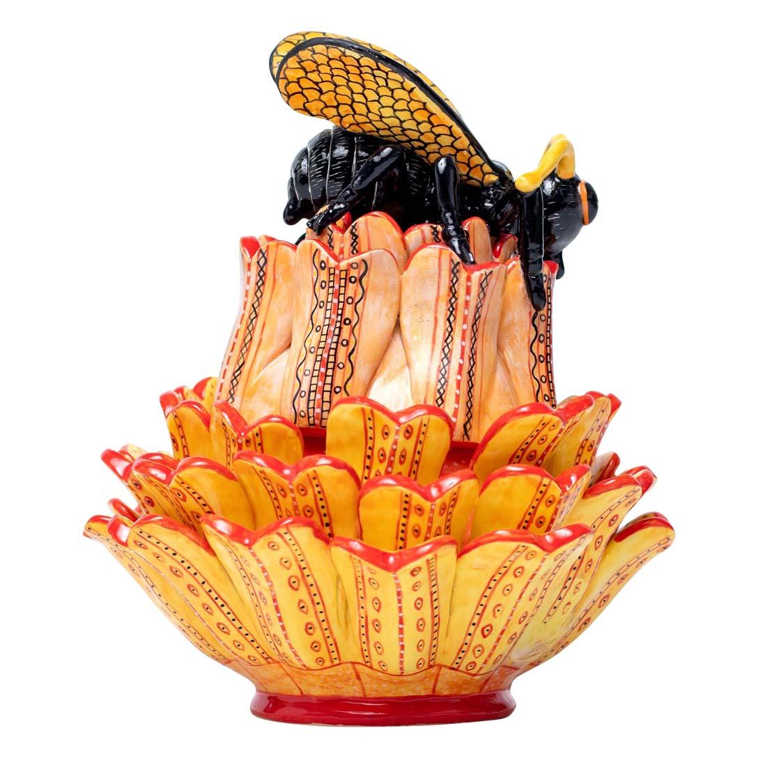 Ceramic  Butterfly Jewelry Box  , hand made in South Africa In Excellent Condition For Sale In North Miami, FL