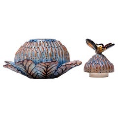 Ceramic Butterfly Jewelry Box  , hand made in South Africa