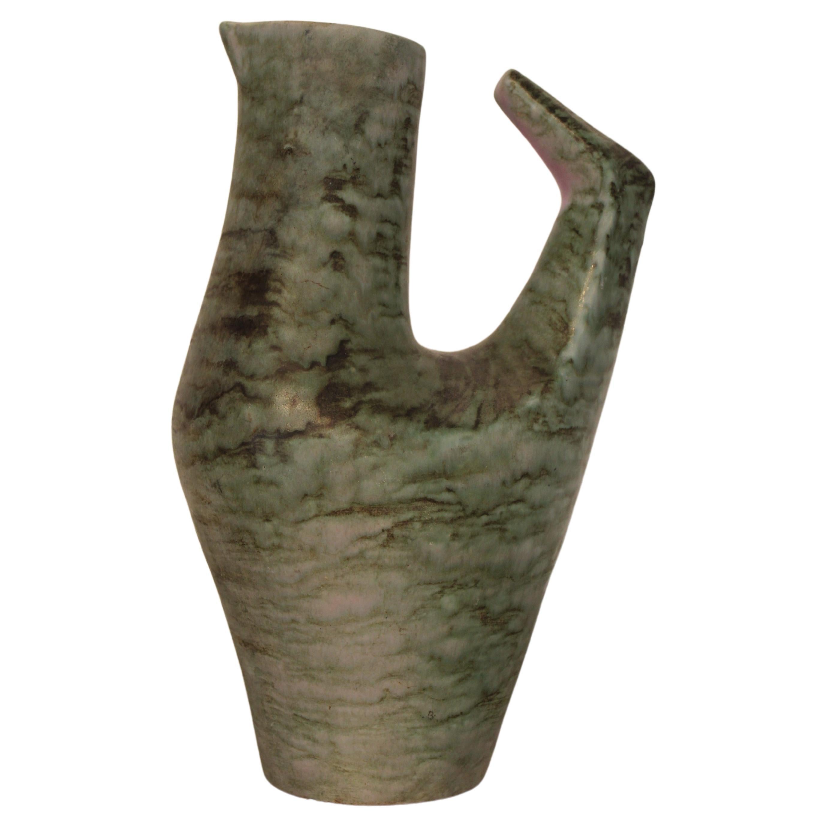 Ceramic vase-pitcher by Jacques Blin, France, circa 1955 For Sale
