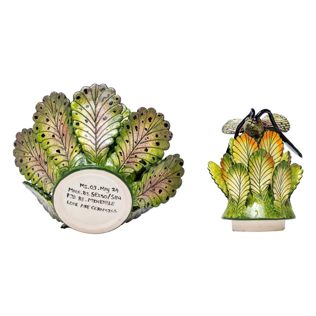 Modern Ceramic Cabbage Jewelry Box  , hand made in South Africa