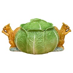 Ceramic Cabbage With Squirrels Cookie Jar by Gloria Vanderbilt