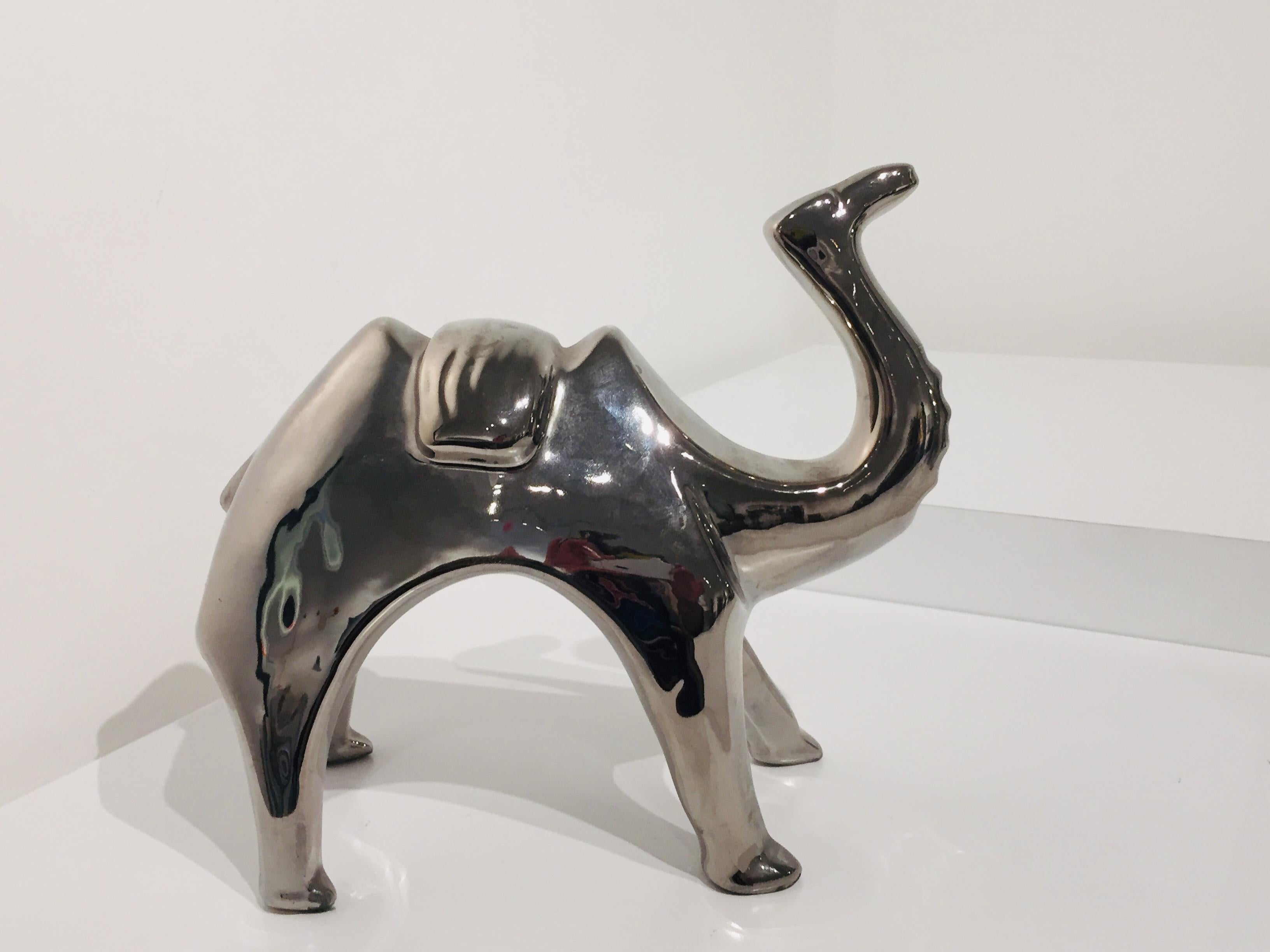 Unknown Ceramic Camel with Mirror Finish For Sale