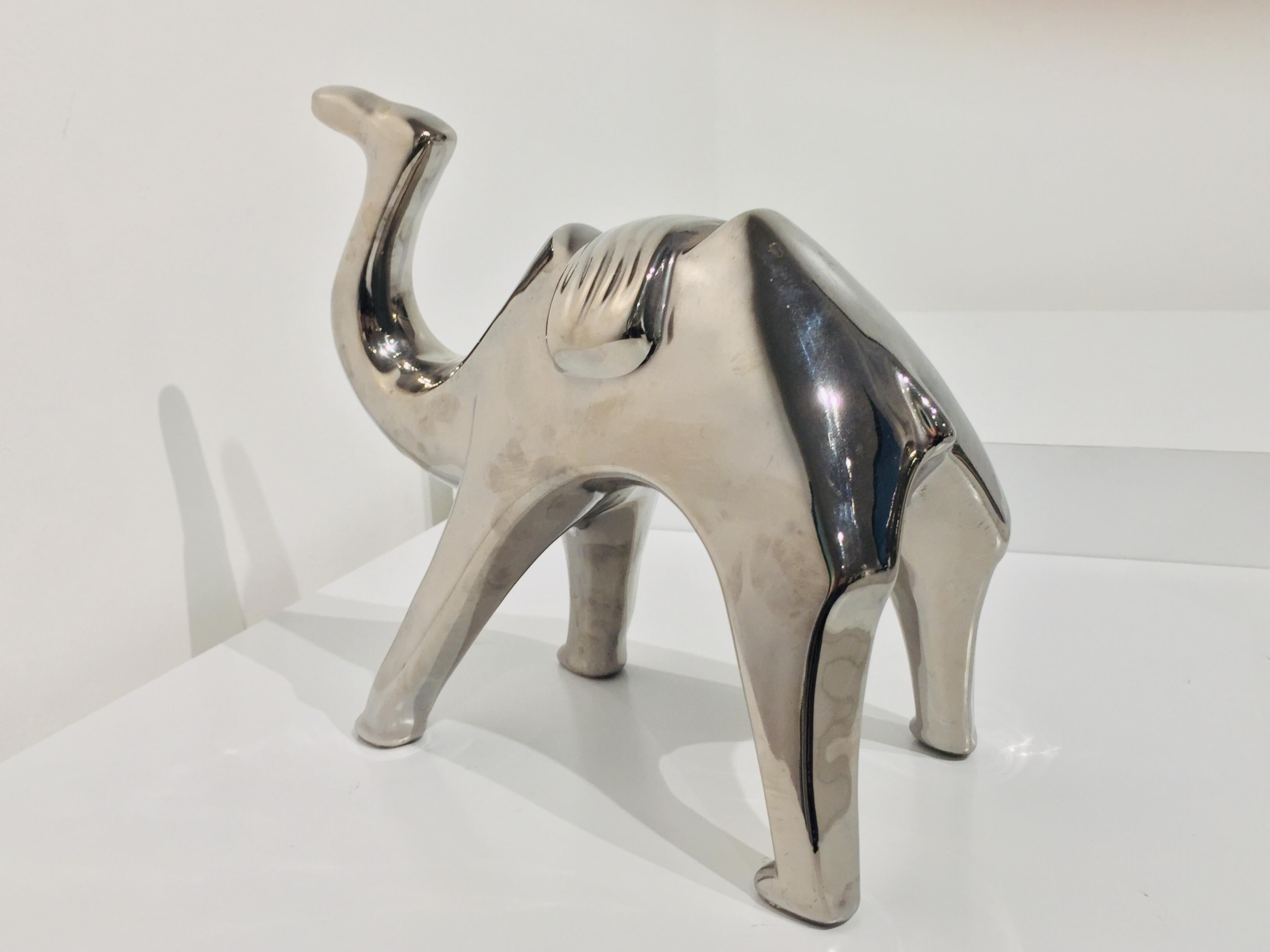20th Century Ceramic Camel with Mirror Finish For Sale