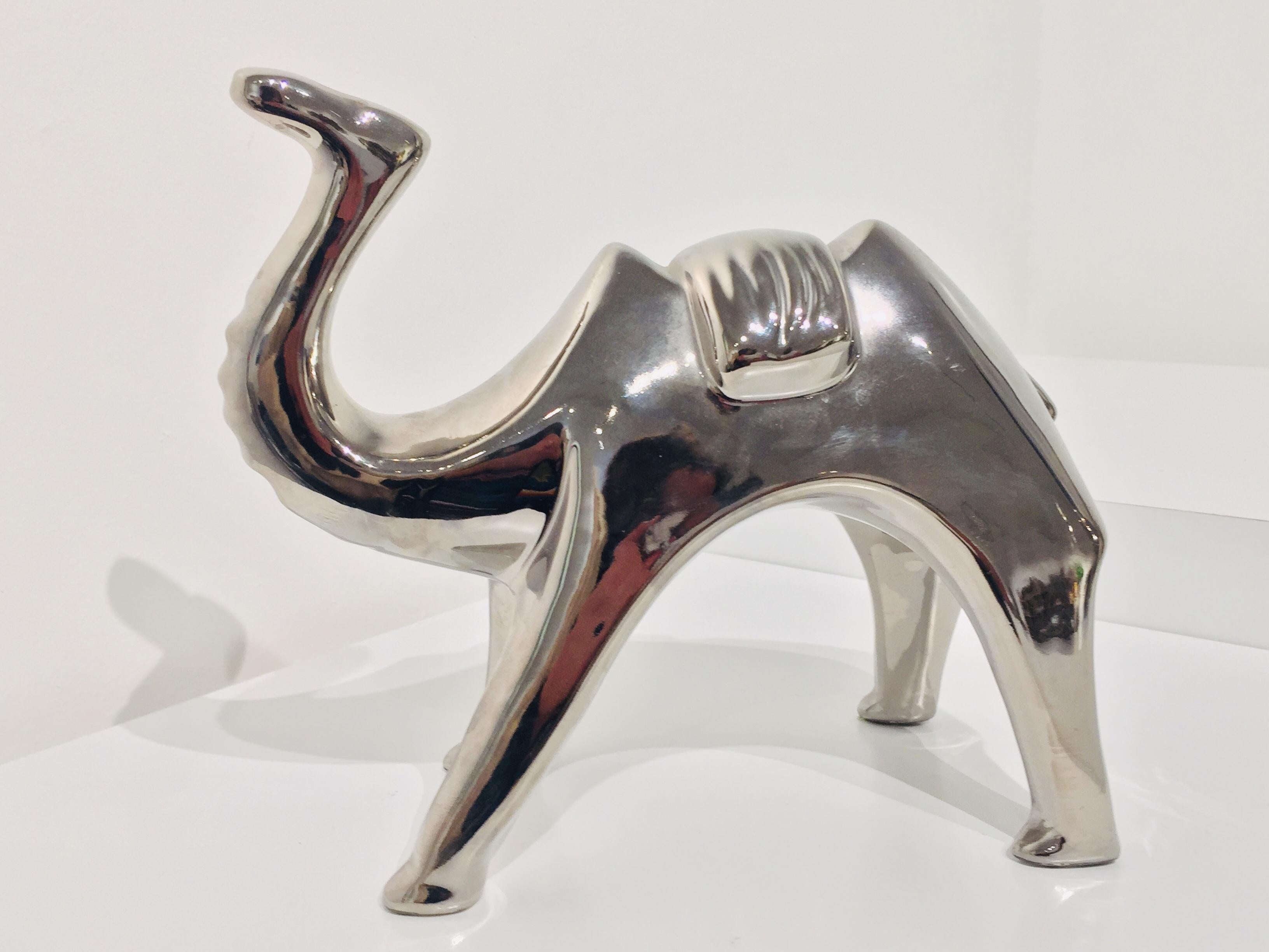 Ceramic Camel with Mirror Finish For Sale 1