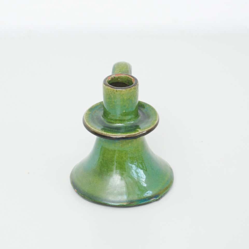 Ceramic Candle Holder by Catalan artist Diaz Costa, circa 1960 In Good Condition For Sale In Barcelona, Barcelona