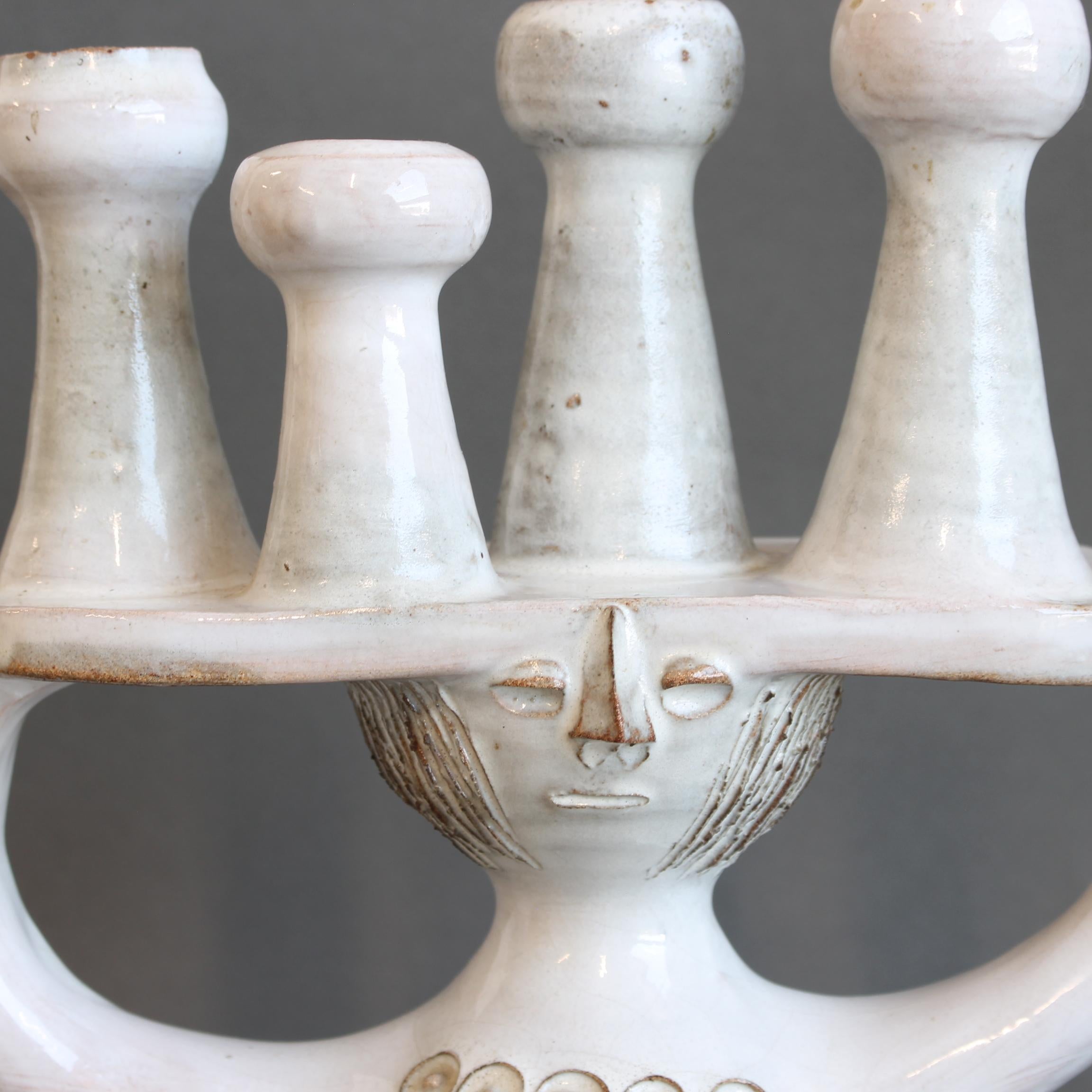 Bougeoir en céramique / Sculpture 'Pottery Porter' de Jacques Pouchain en vente 4