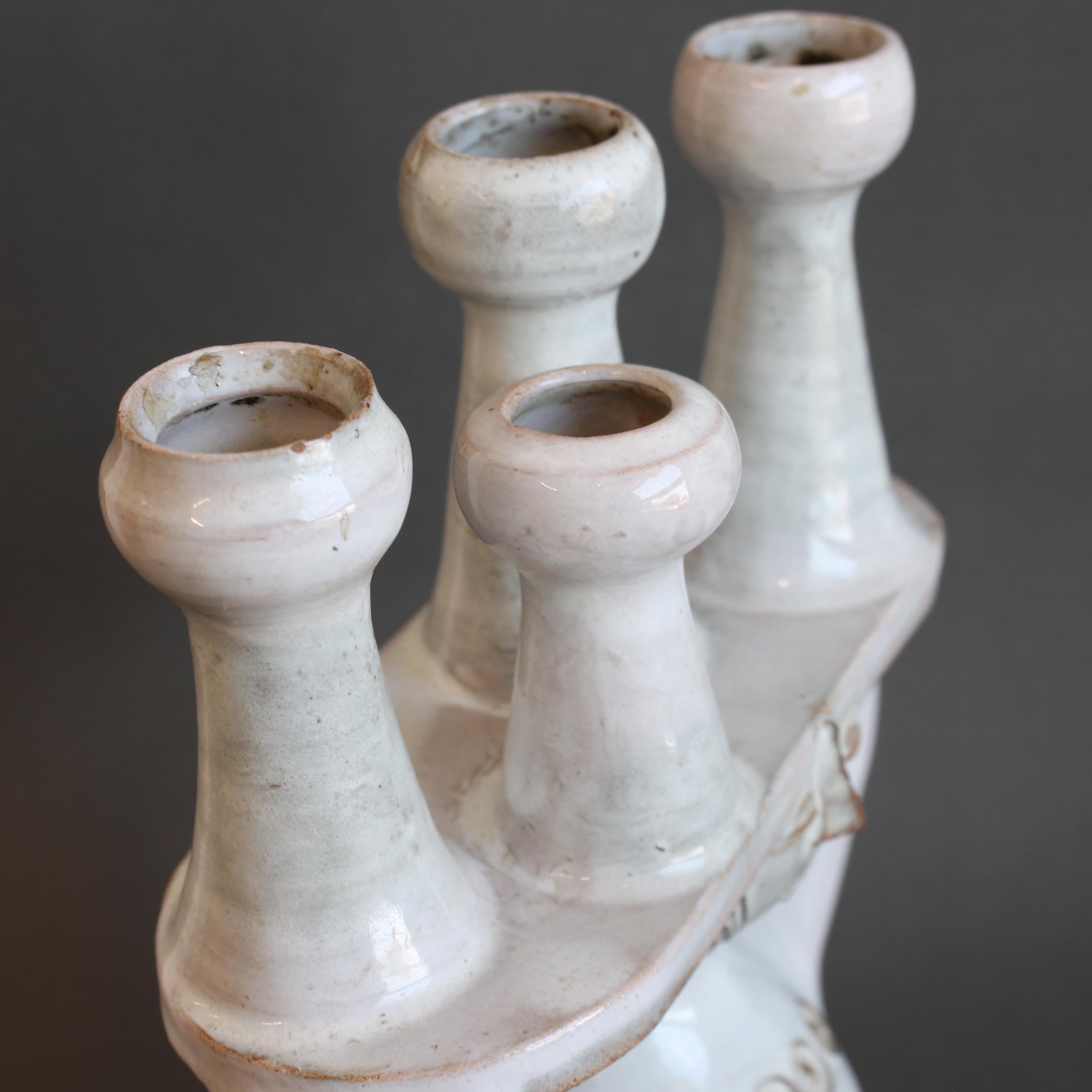 Bougeoir en céramique / Sculpture 'Pottery Porter' de Jacques Pouchain en vente 10