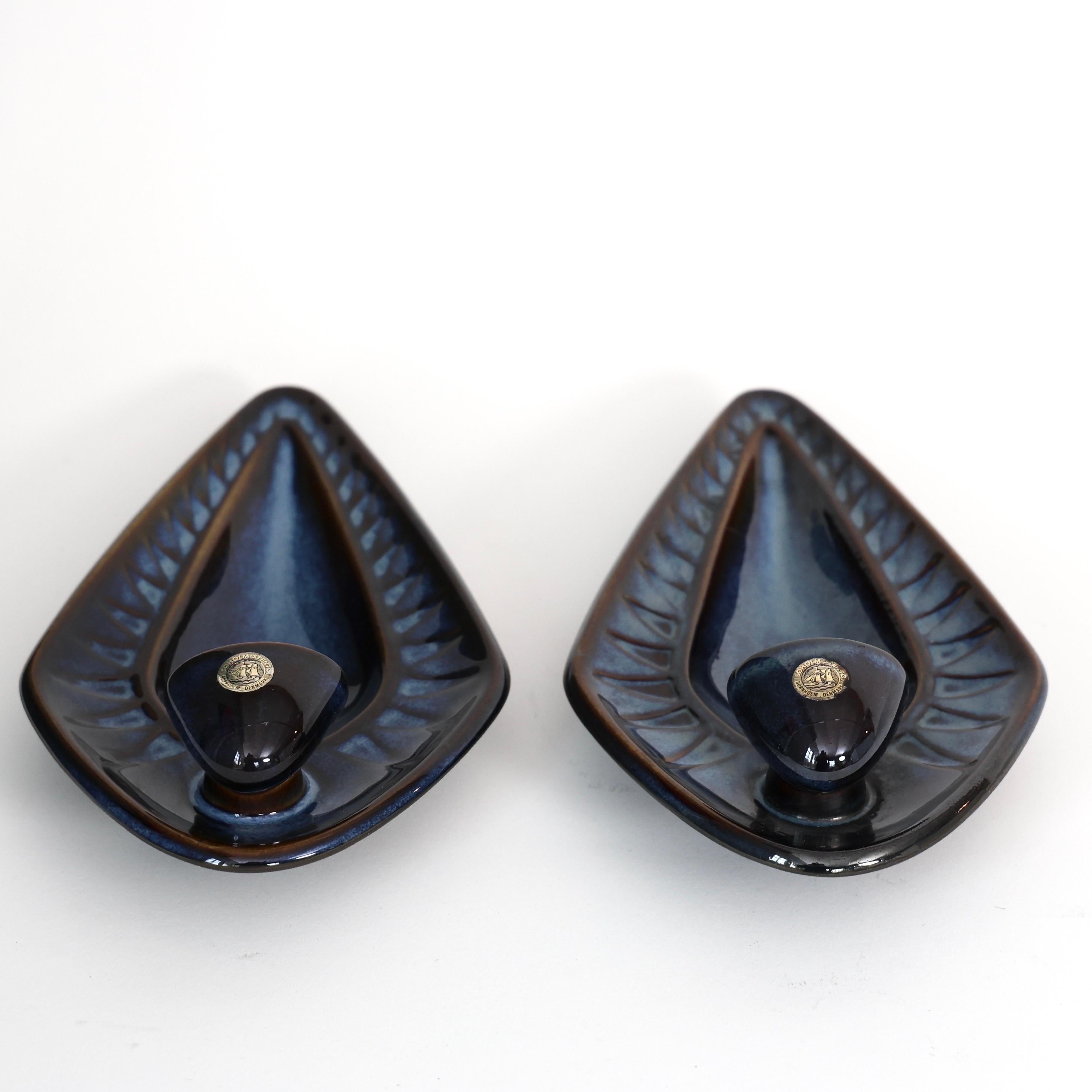 Ceramic Candle Sconces by Einar Johansen for Søholm, 1970s, Denmark For Sale 1