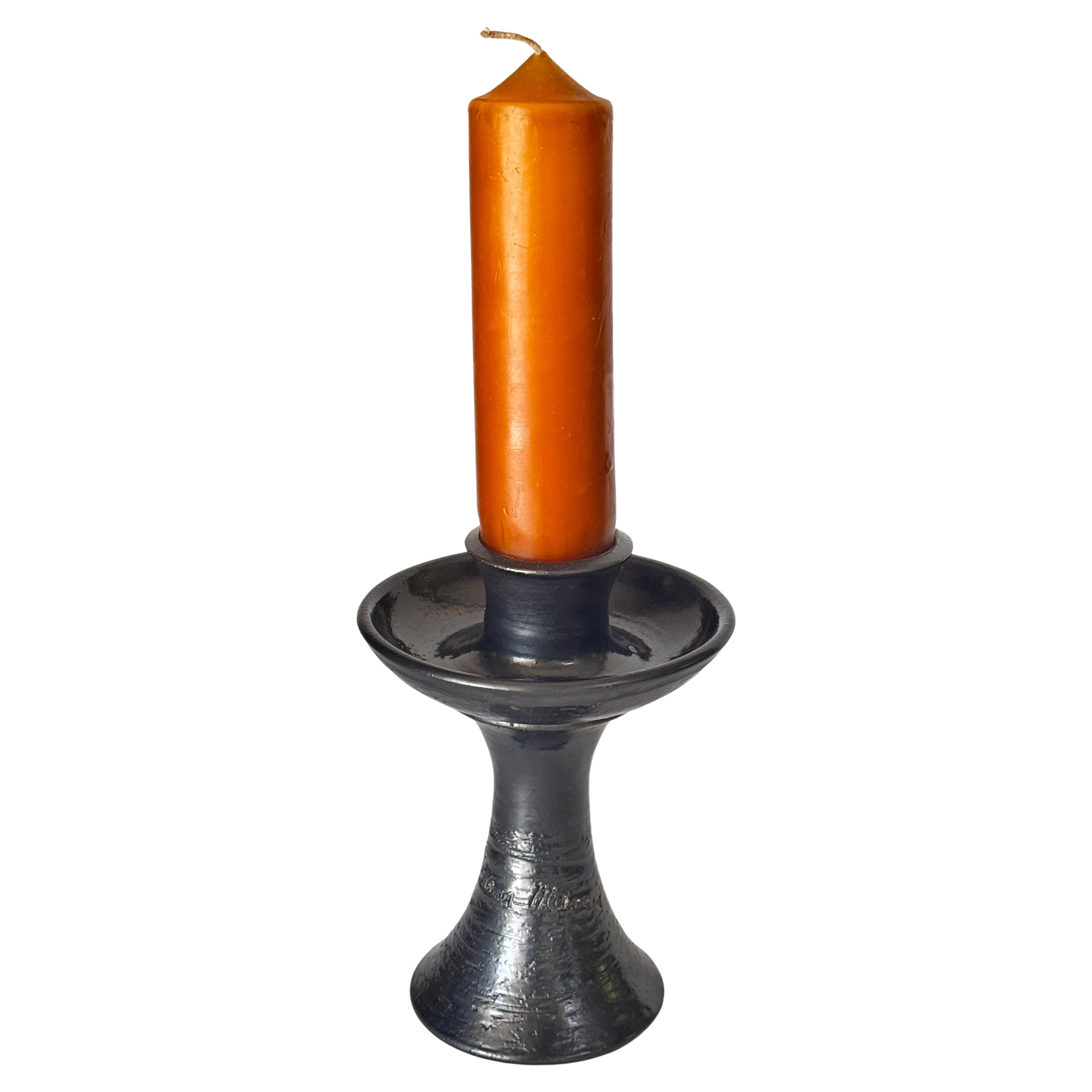 Ceramic Candleholder by Jean Marais – Signed – France, 1960s