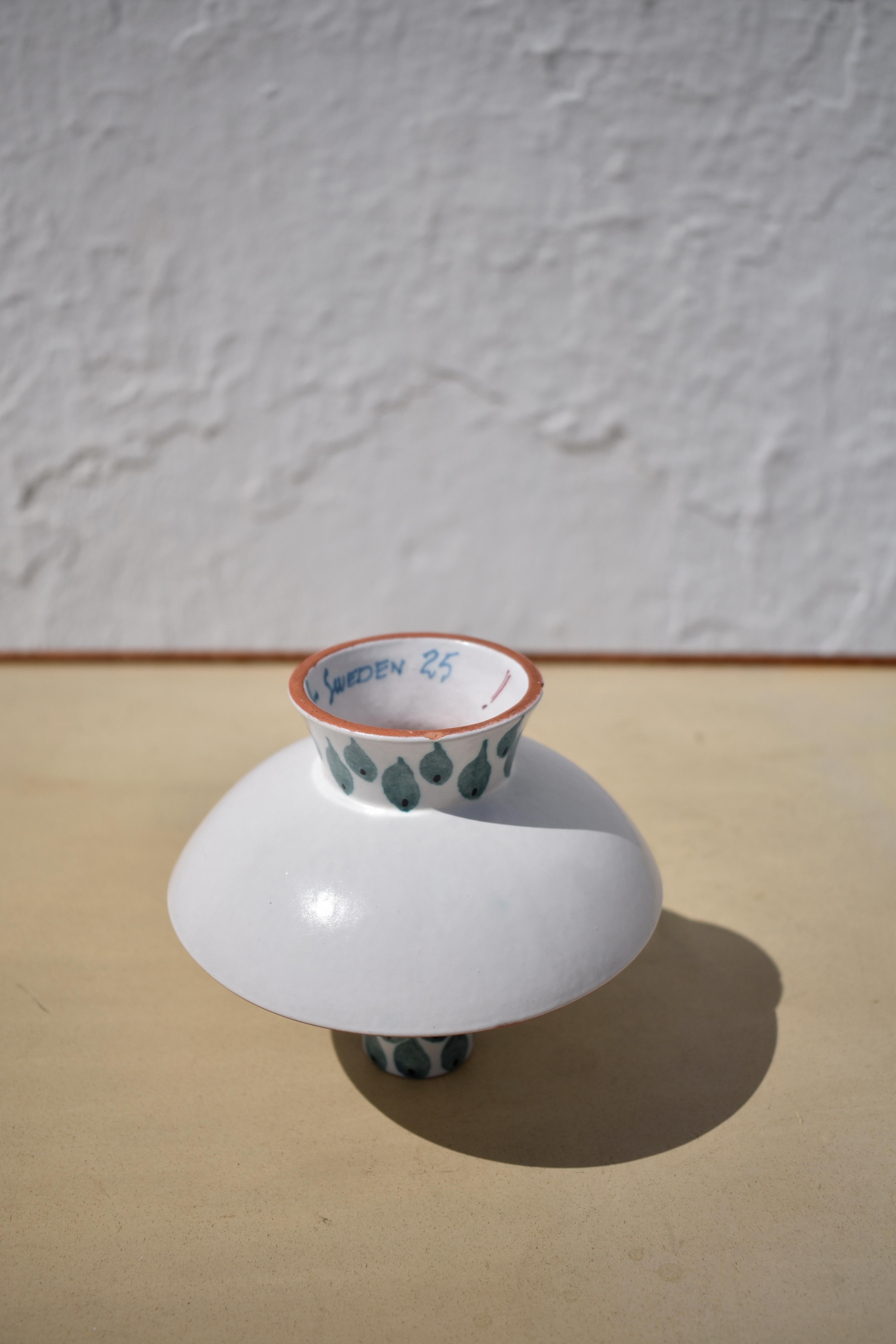 Swedish Ceramic Candlestick by Stig Lindberg for Gustavsberg, 1950s For Sale