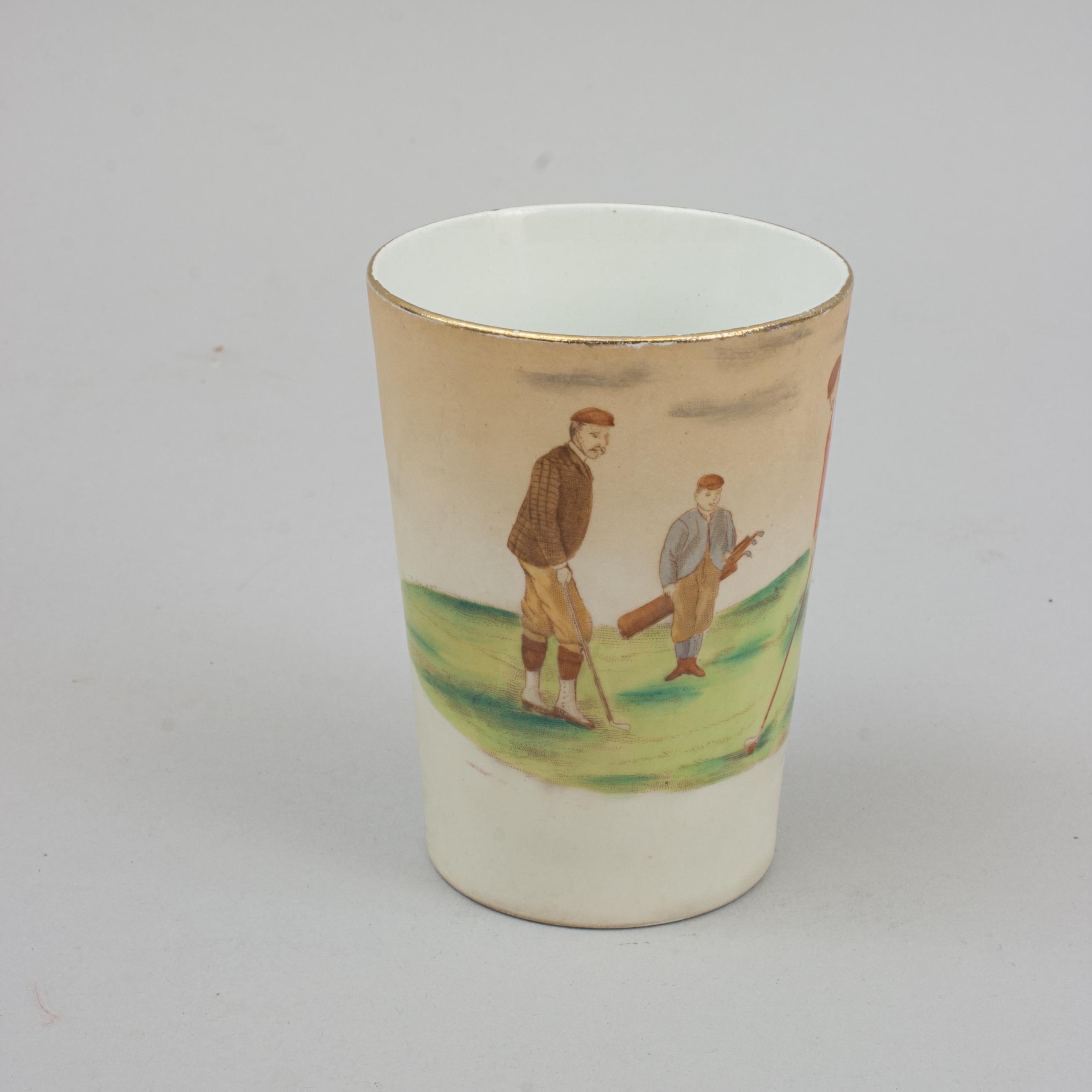 Ceramic Carlton Ware Golf Beaker For Sale 1