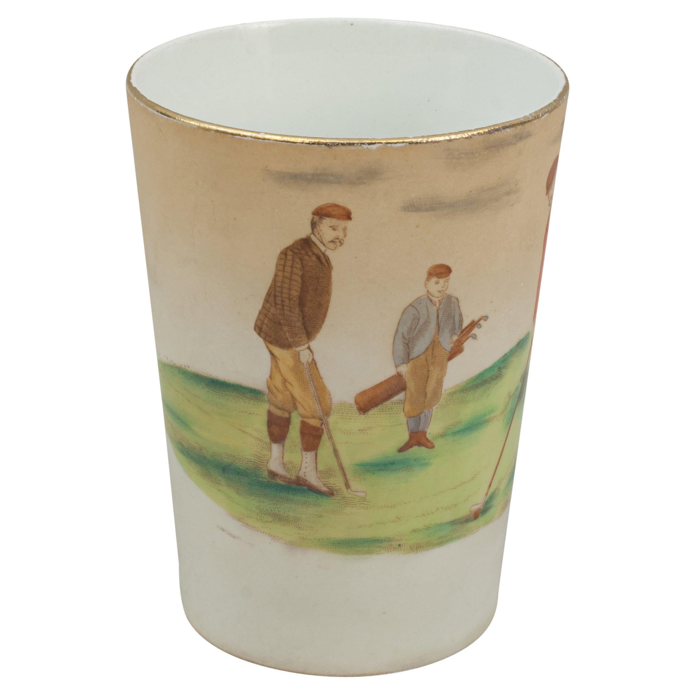 Keramik Carlton Ware Golfbecher aus Keramik