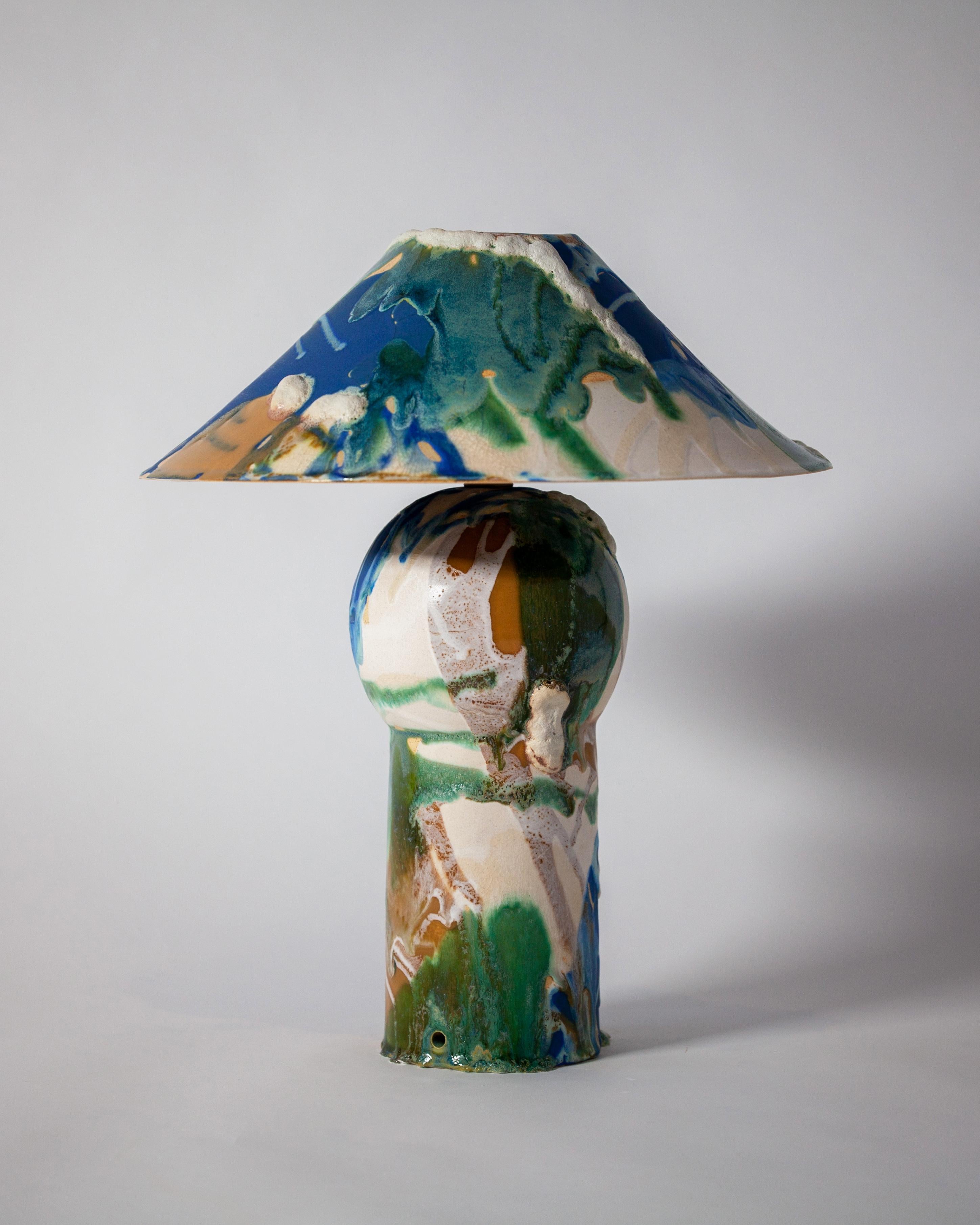 Contemporary Ceramic Carousel Table Lamp by Episode Studio For Sale