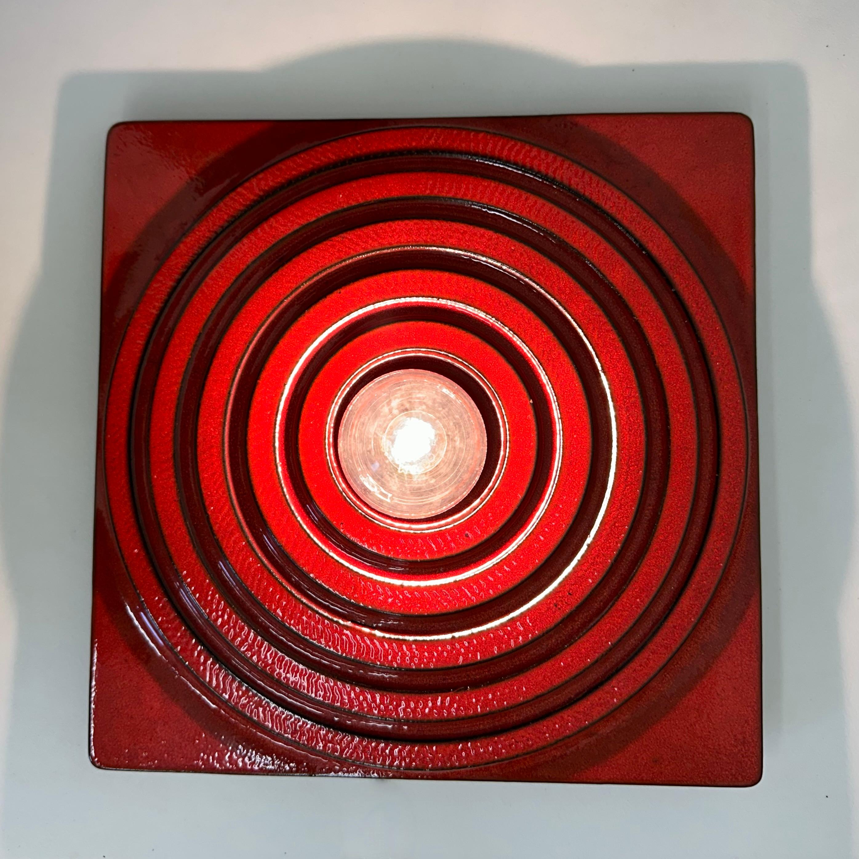 Ceramic ceiling  lamp , 1970's Germany In Good Condition For Sale In Delft, NL