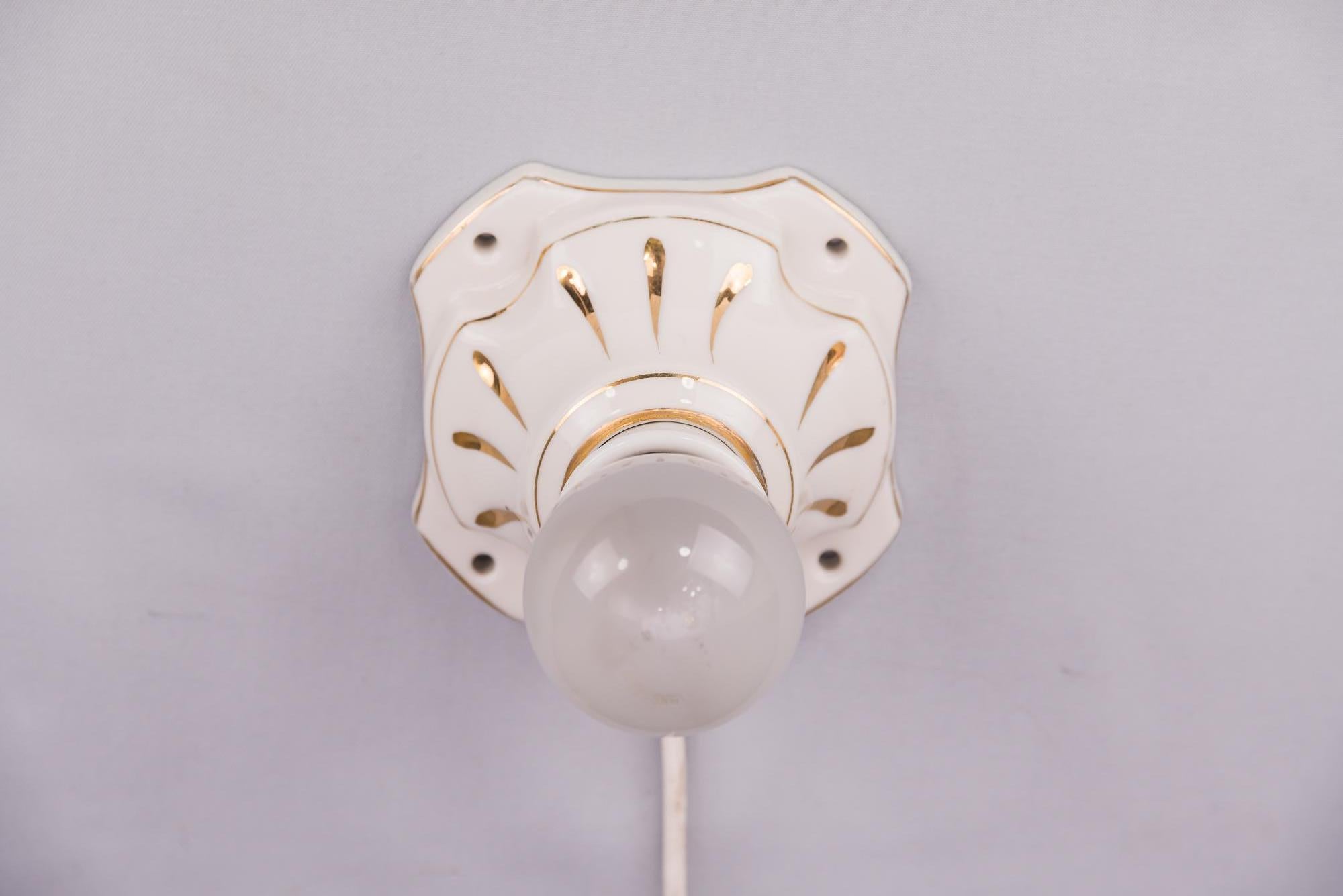 Ceramic Ceiling Lamp Germany, circa 1920s In Good Condition In Wien, AT