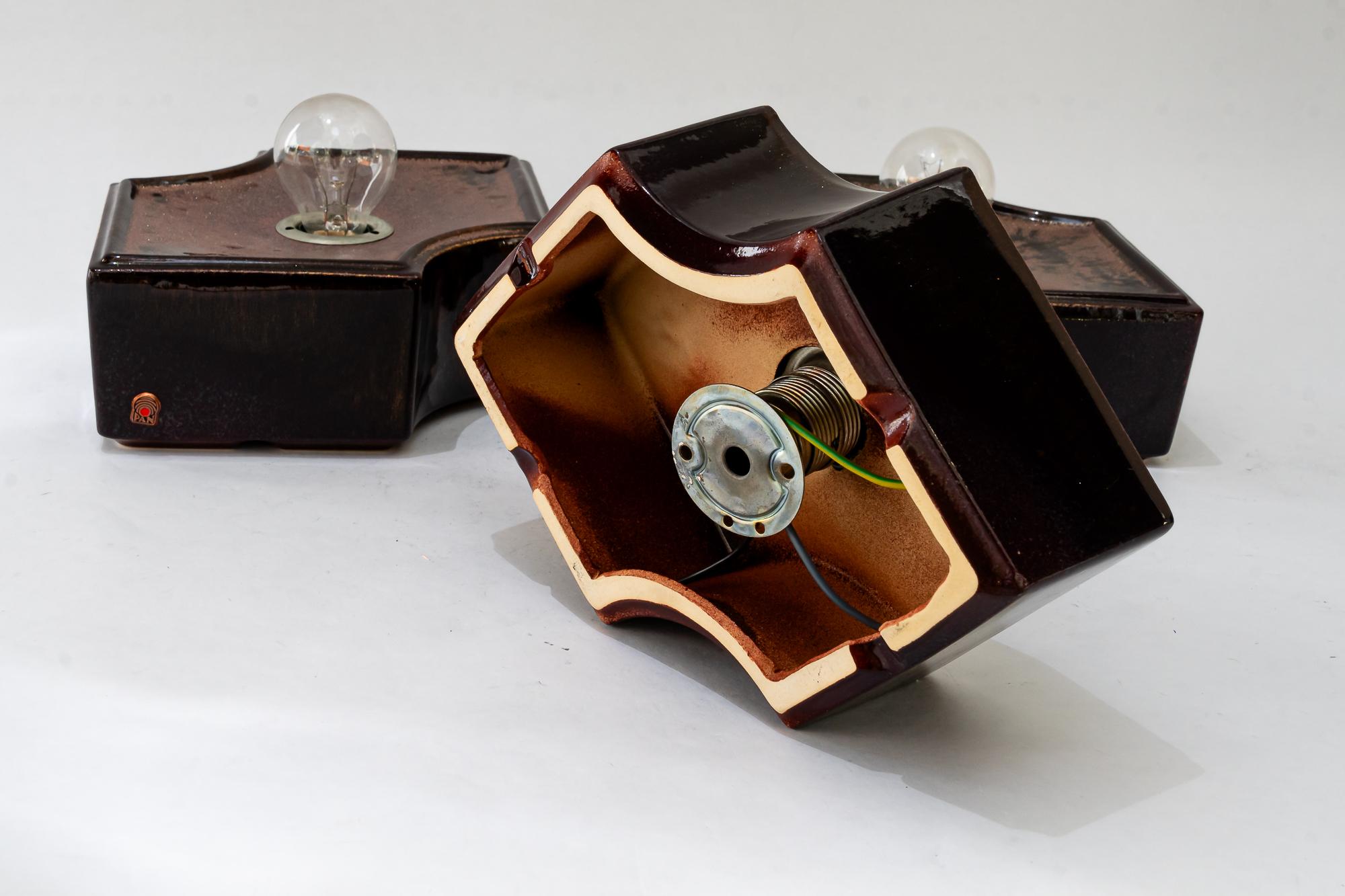 Autrichien Lampes de plafond en céramique Vienne, vers 1970 en vente