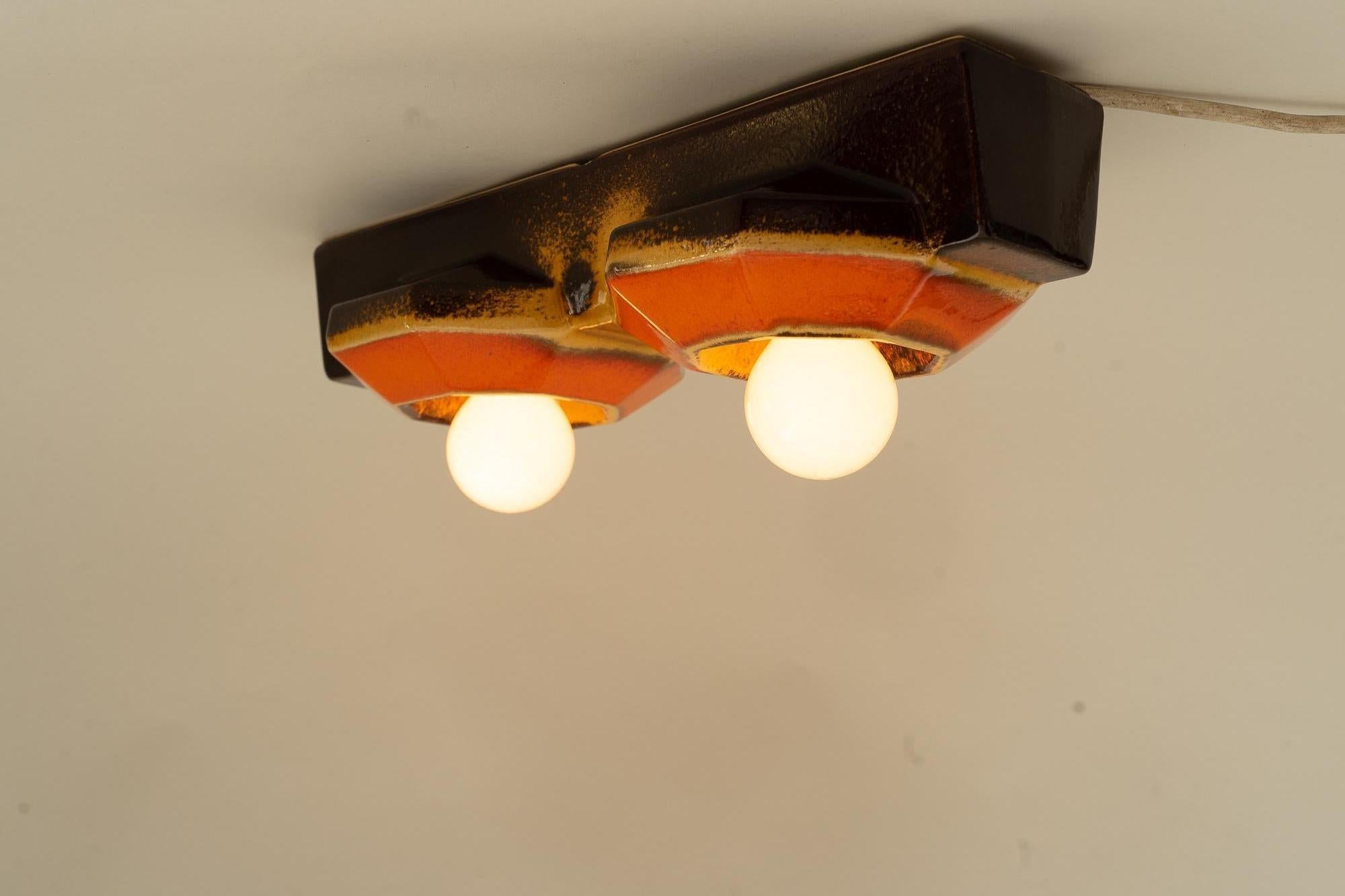 Ceramic Ceiling or Wall Lamp, Germany, Around 1970s For Sale 3