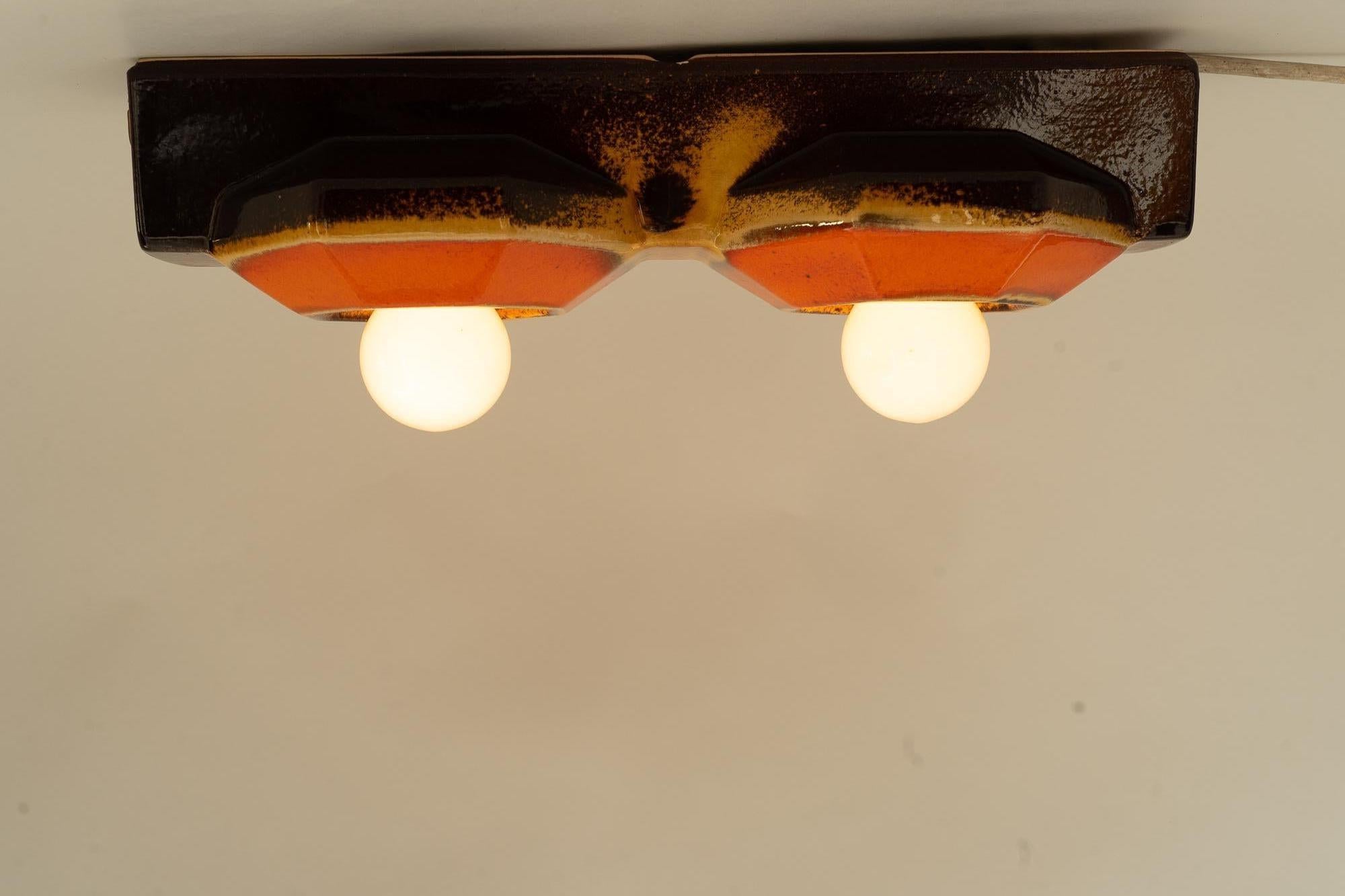Ceramic Ceiling or Wall Lamp, Germany, Around 1970s For Sale 1