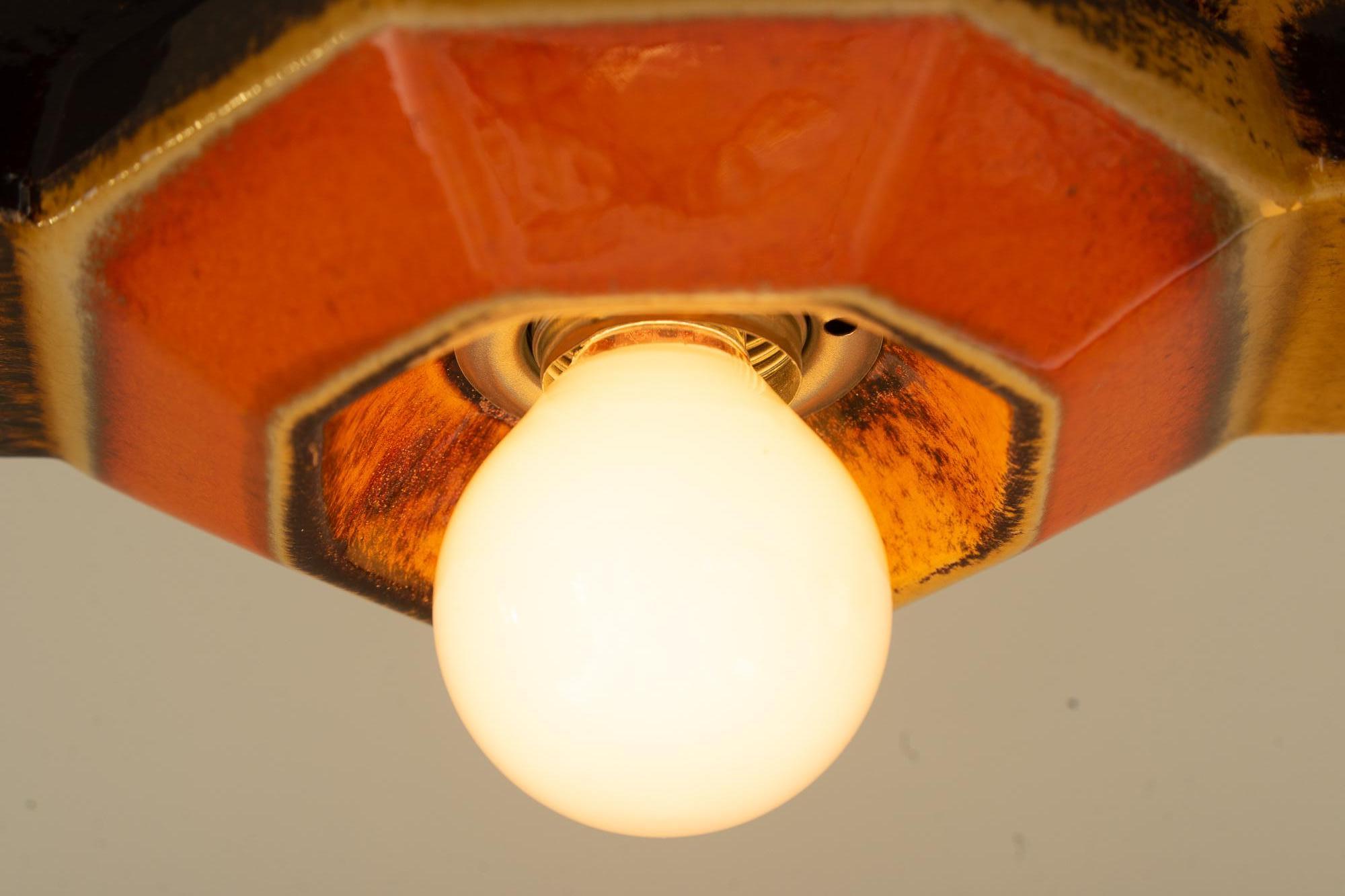 Ceramic Ceiling or Wall Lamp, Germany, Around 1970s For Sale 2