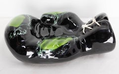 Ceramic Center Piece Empty Pocket Boxing Glove Shape Vallauris St, French c 1960