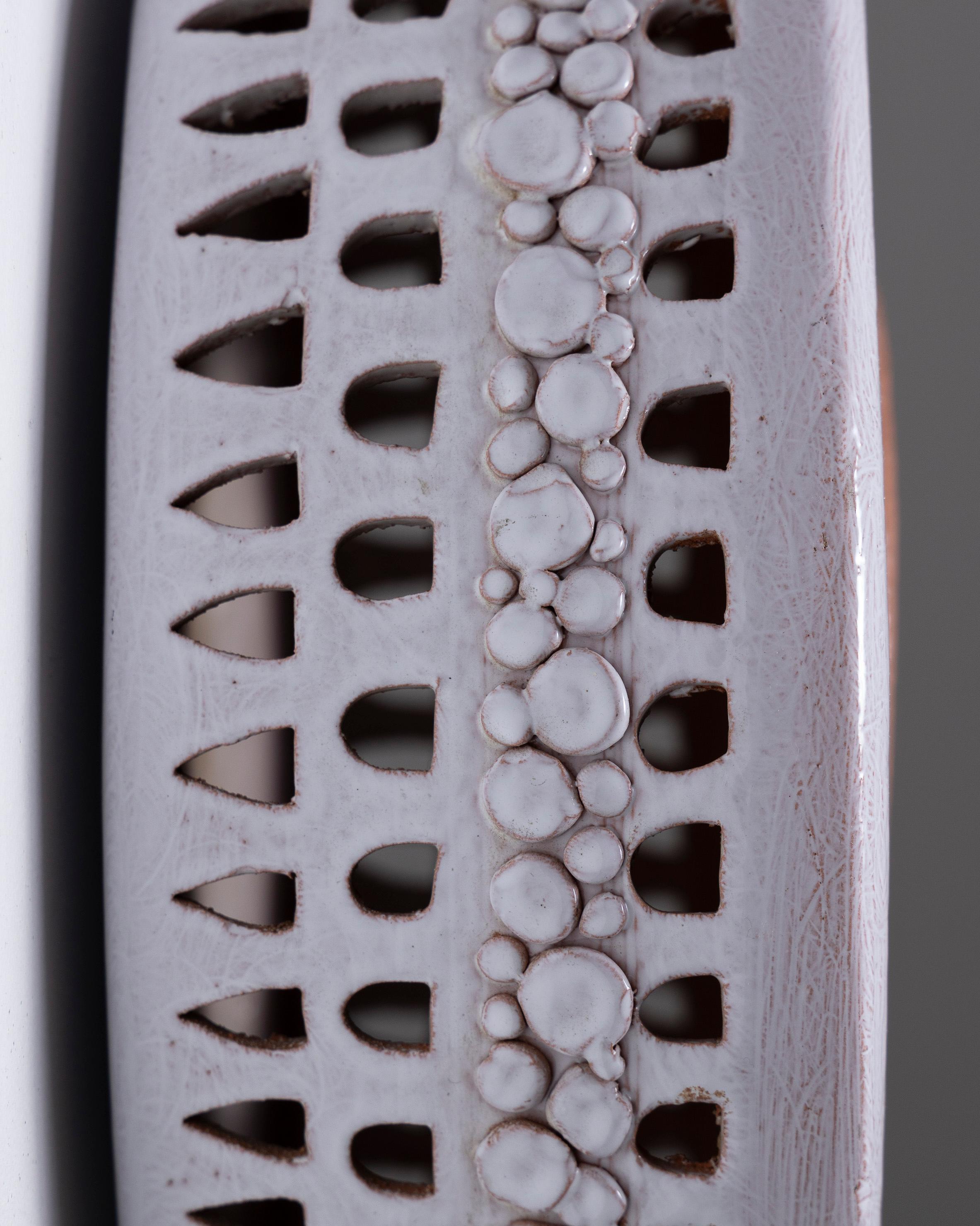 Mid-Century moderno Ciotola centrotavola in ceramica, Fred & Andrée Stocker, anni '60 in vendita
