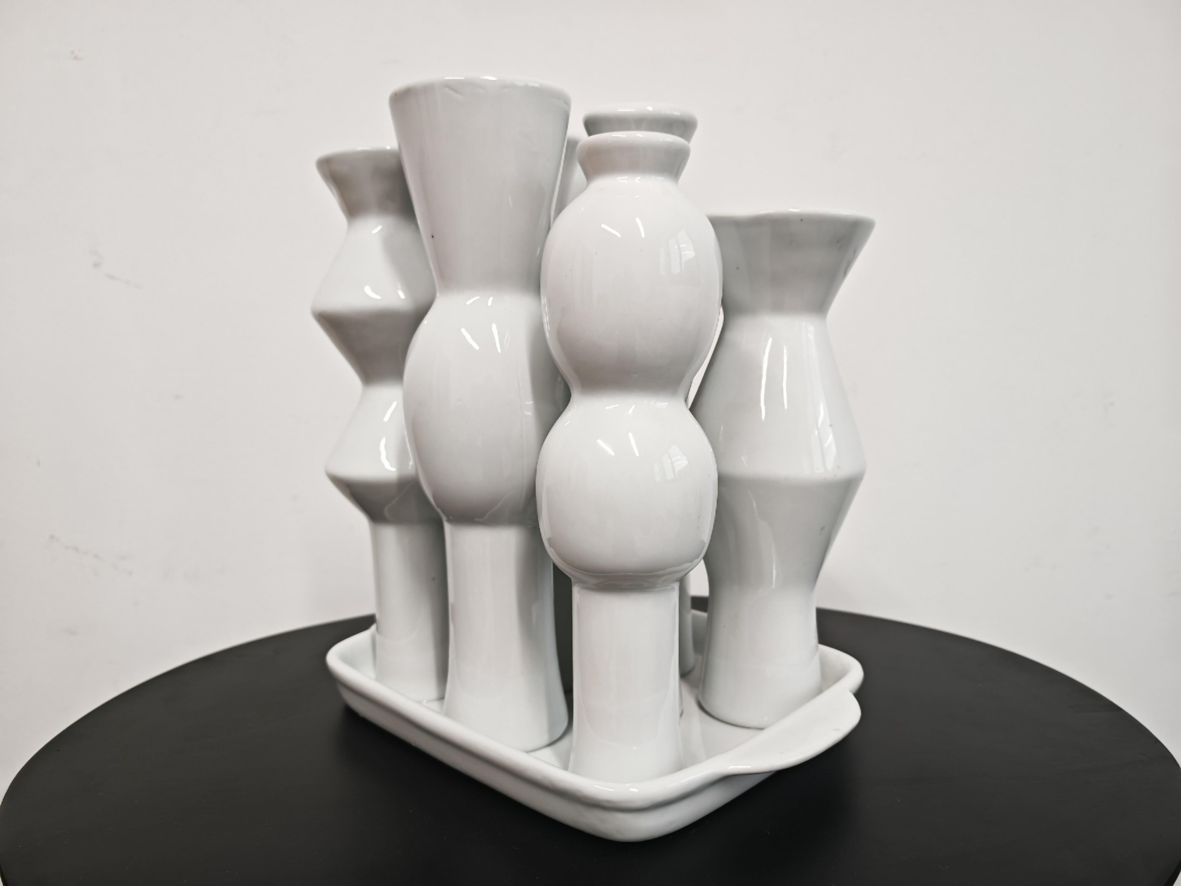 Centrotavola in ceramica, stile Memphis (ispirato) da Jean Decloquement, Francia in vendita 3