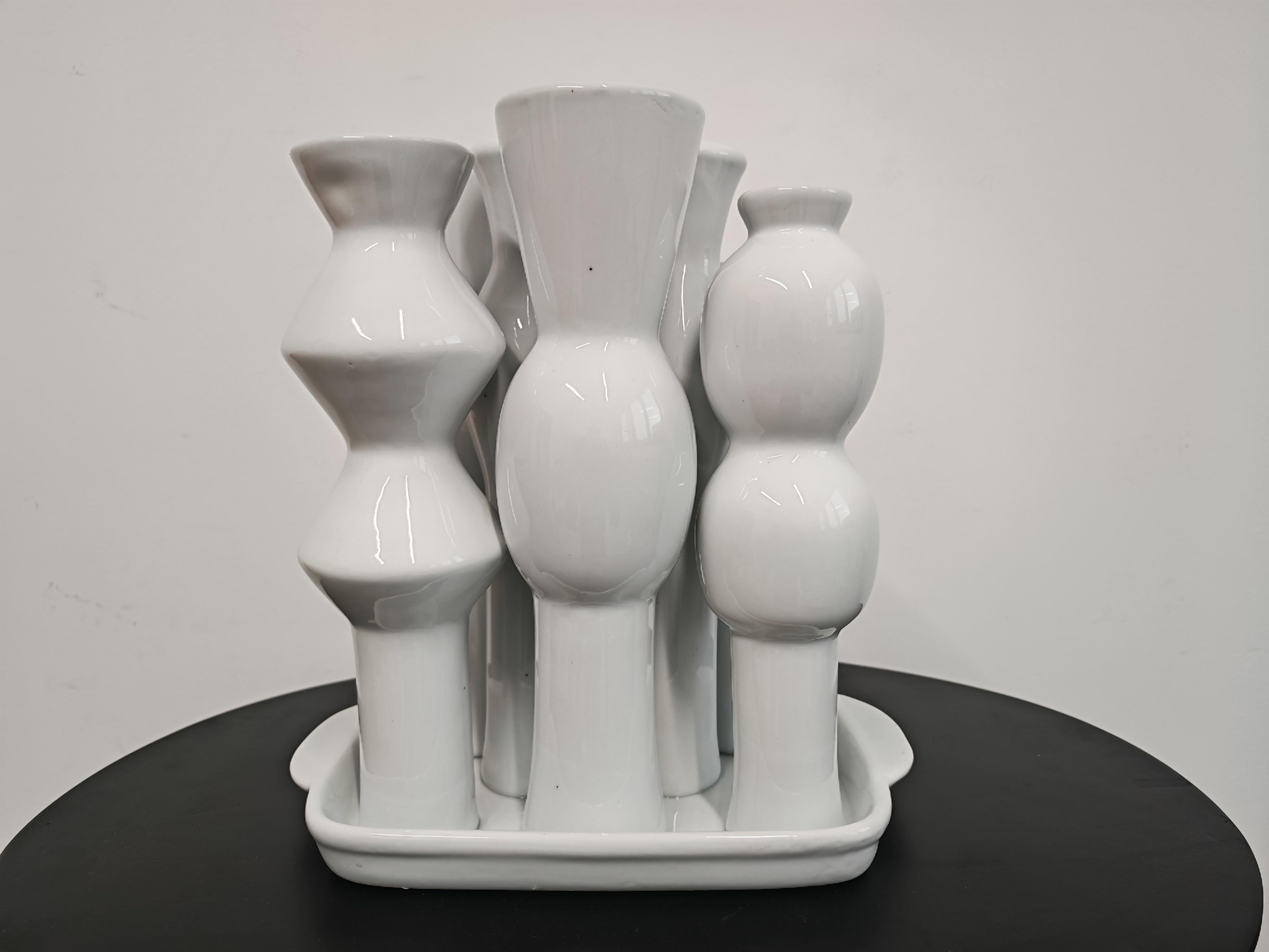 Francese Centrotavola in ceramica, stile Memphis (ispirato) da Jean Decloquement, Francia in vendita