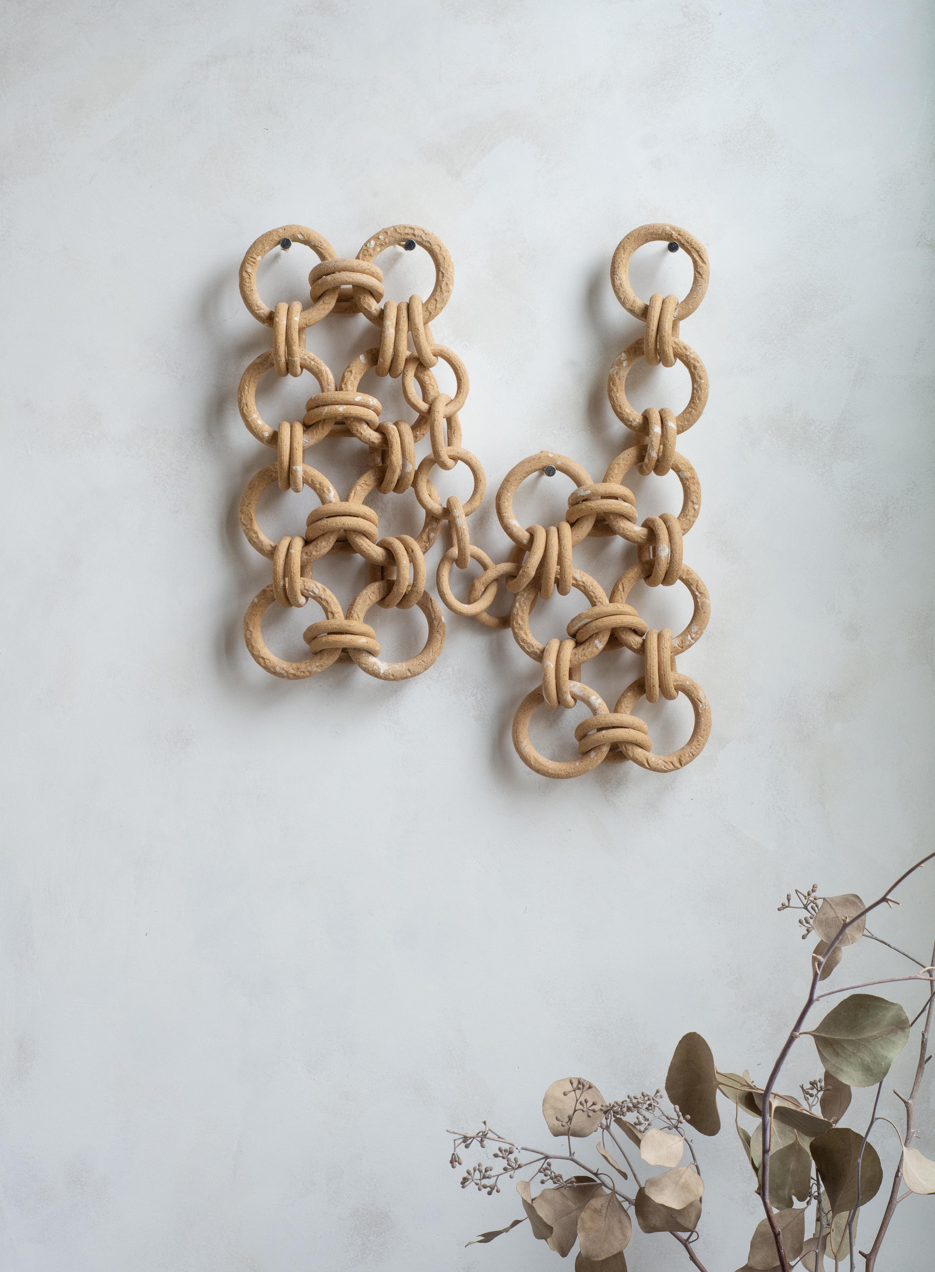 American Ceramic Chain mail wall sculpture For Sale