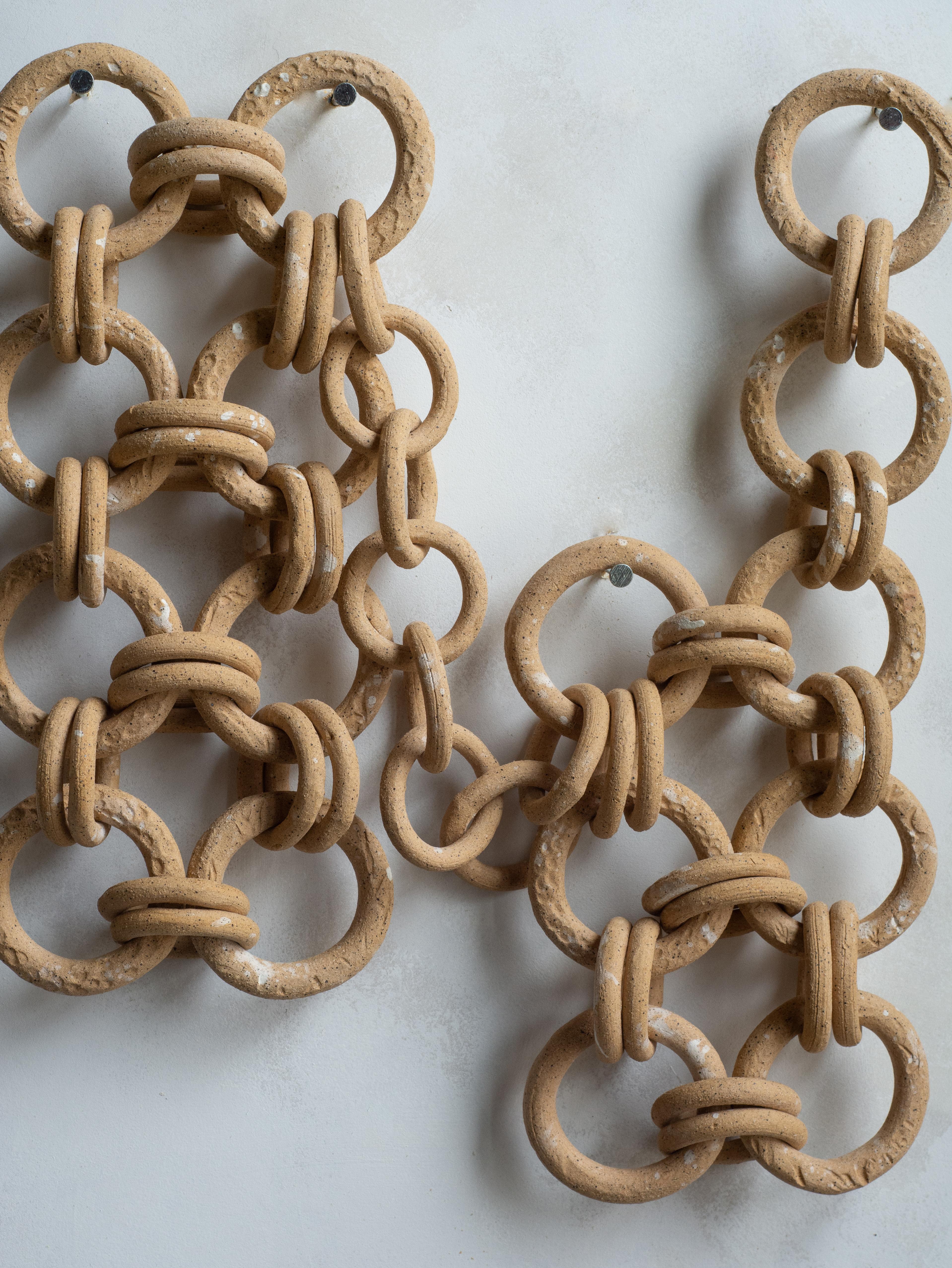 Ceramic Chain mail wall sculpture For Sale 2