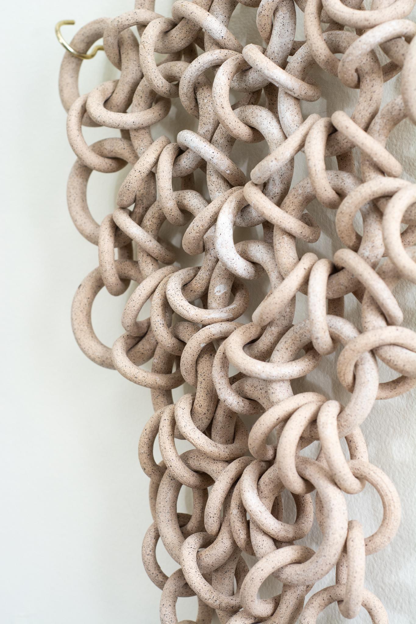 Ceramic Chainmail Ceramic chainmail sculpture For Sale at 1stDibs