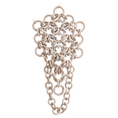 Ceramic chainmail sculpture