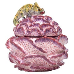 Ceramic Chameleon Jewelry Box  , hand made in South Africa