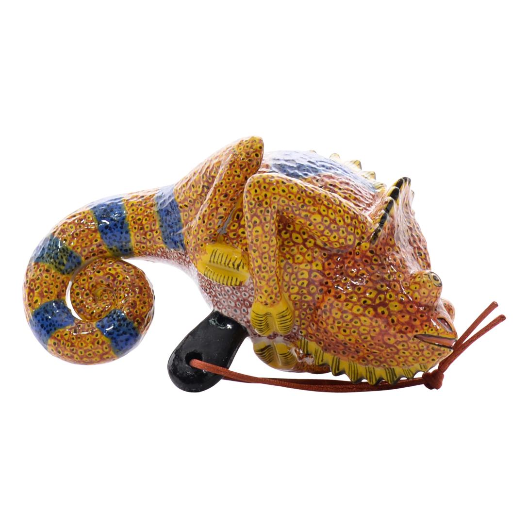 Ceramic  Chameleon Ornament  , hand made in South Africa In Excellent Condition For Sale In North Miami, FL