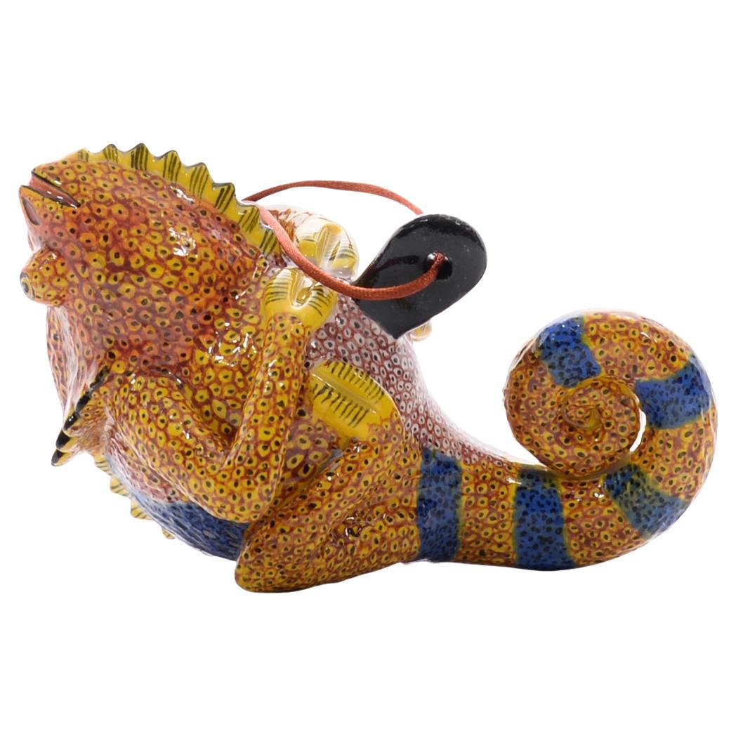 Ceramic  Chameleon Ornament  , hand made in South Africa For Sale