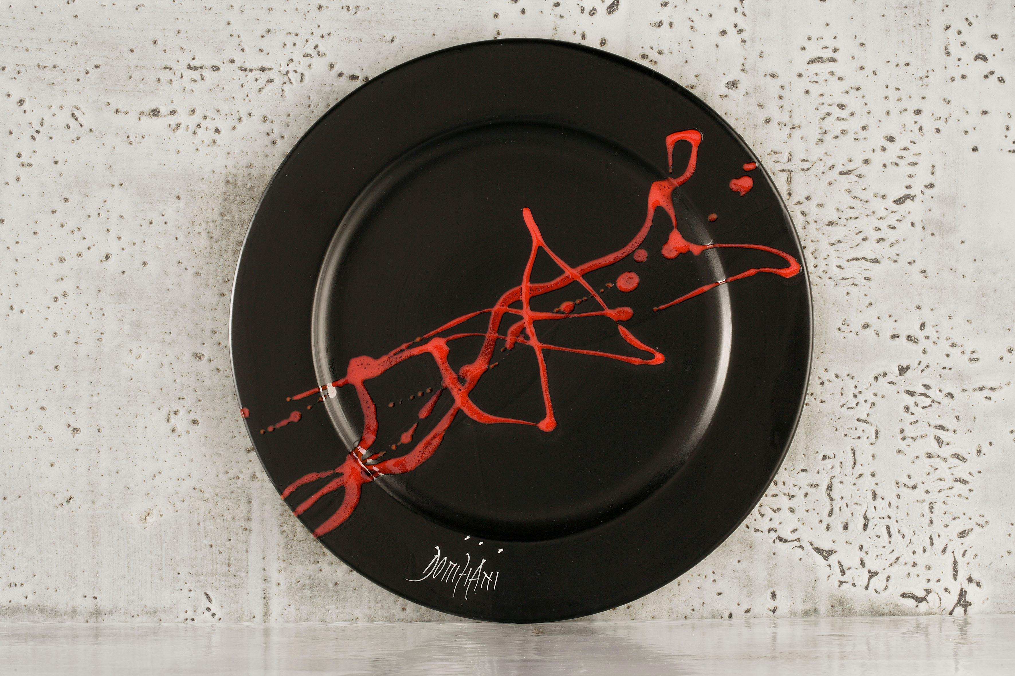 Modern Ceramic Charger Plate, Handmade in Italy 2021, Choose Your Pattern For Sale