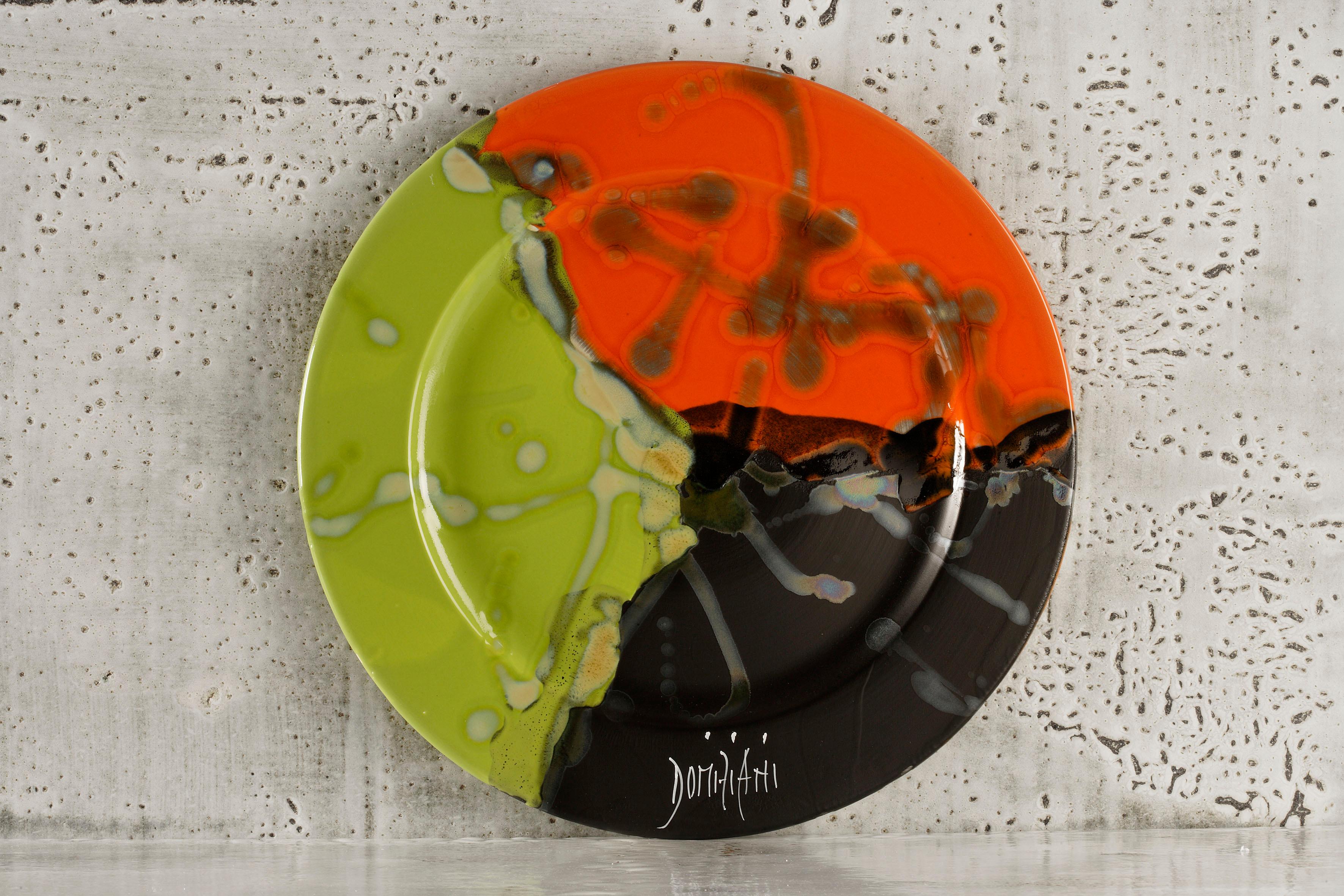 Keramik-Plattenteller, handgefertigt in Italien 2021, Wählen Sie Ihr Muster im Angebot 1