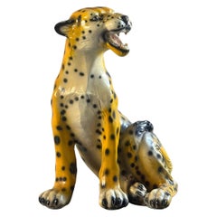 Ceramic cheetah, 1970s, Italian manufacture