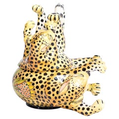 Ceramic  Cheetah Jewelry  Box  , hand made in South Africa